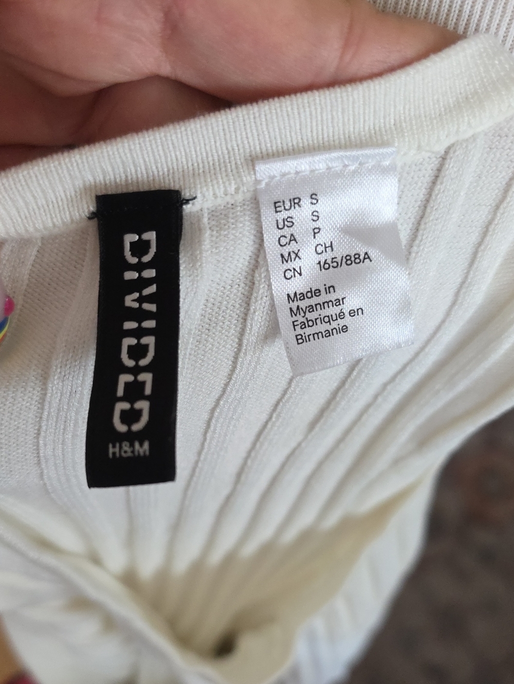 H&M Cream Ribbed Halter Tank Top - Picture 5 of 5